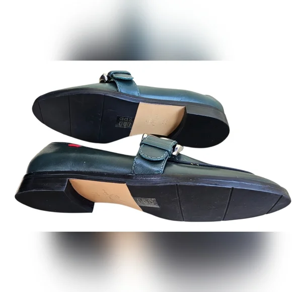 Marc Joseph - Summit St Dark Hunter Green Leather Loafers Grommet Strap & Buckle - Picture 6 of 12